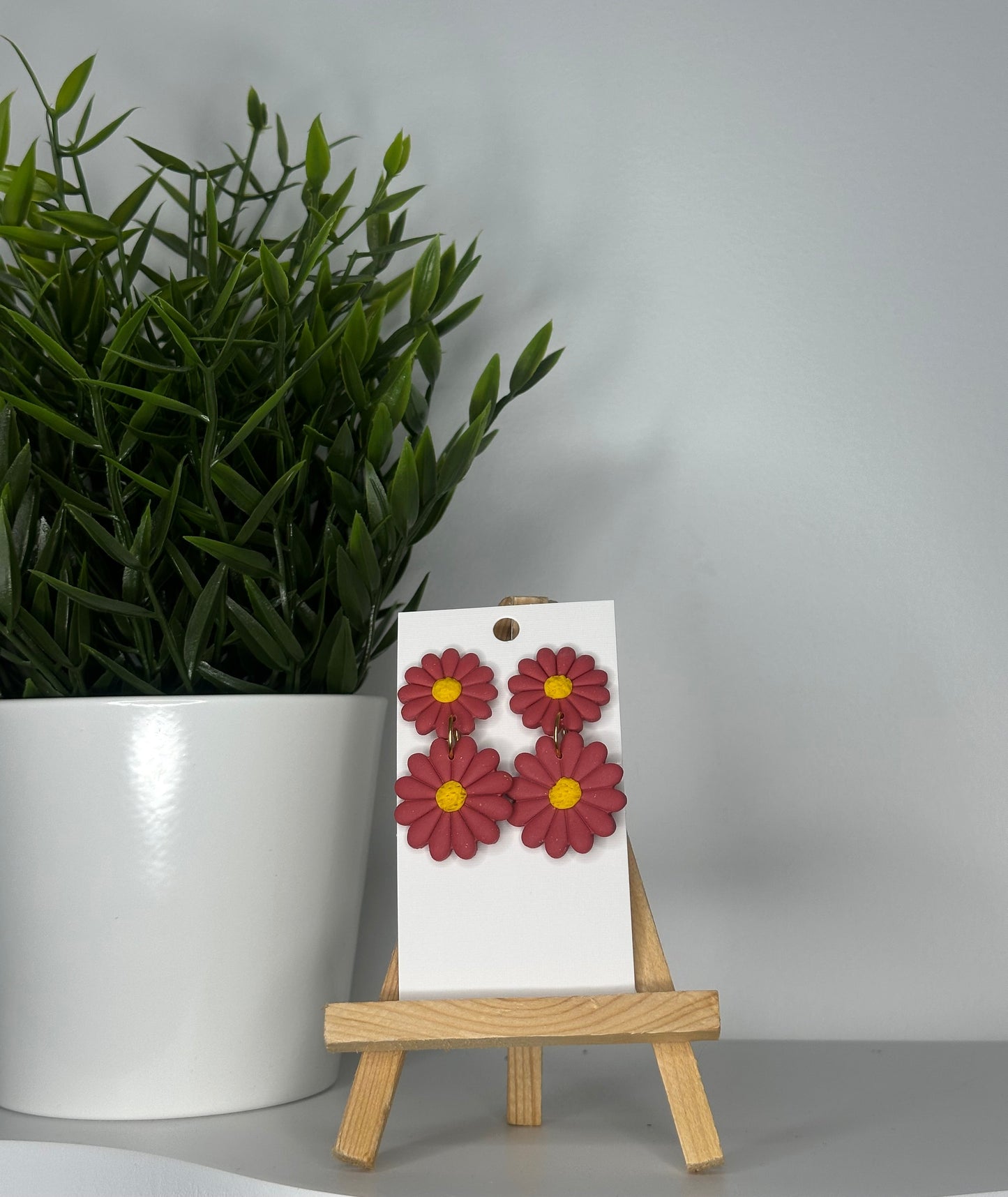 Marguerite Rose rouge - double