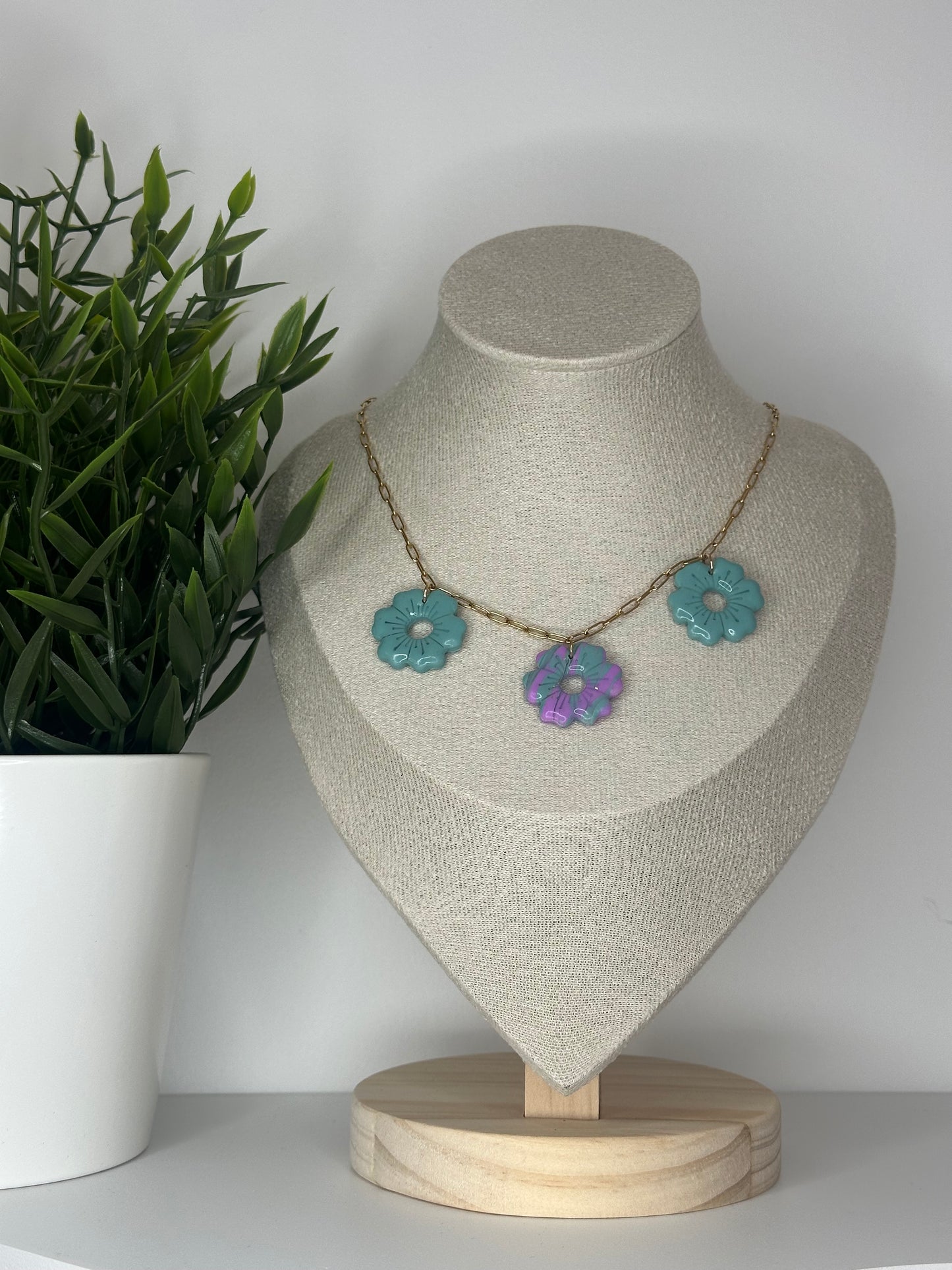 Collier Camélia - Lilas bloom