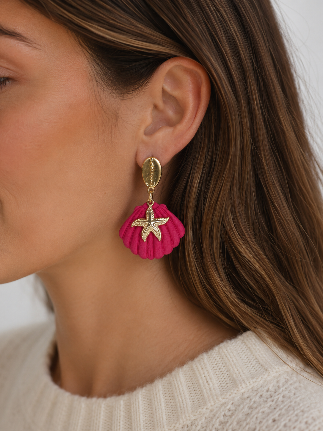 Coquillage / Ophélie - fuchsia