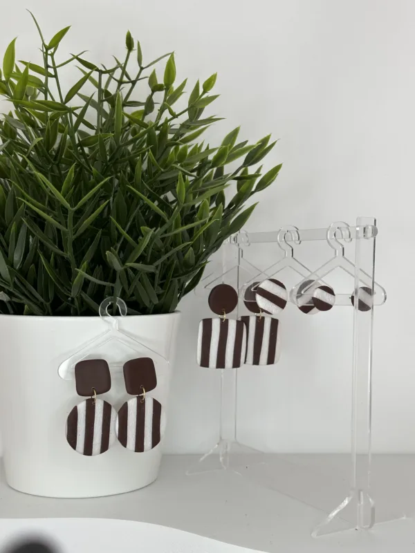 Collection - Rayée marron & blanc