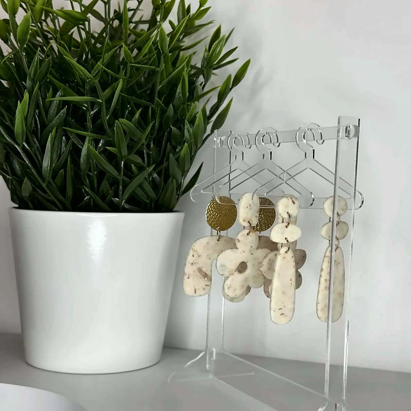 Boucles d’oreilles Collection Éclat de terre – bijou fait main en pâte polymère