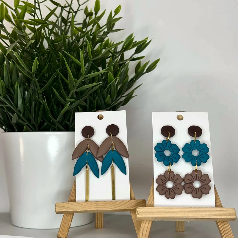Boucles d’oreilles Collection Escapade – bijou fait main en pâte polymère