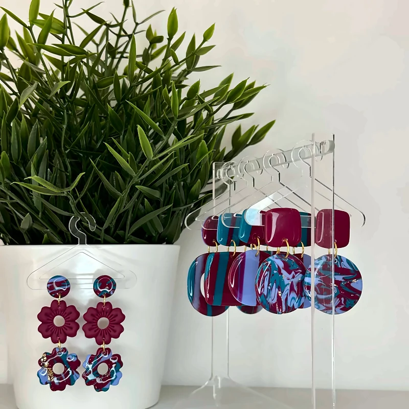 Boucles d’oreilles Collection Lagon sauvage – bijou fait main en pâte polymère