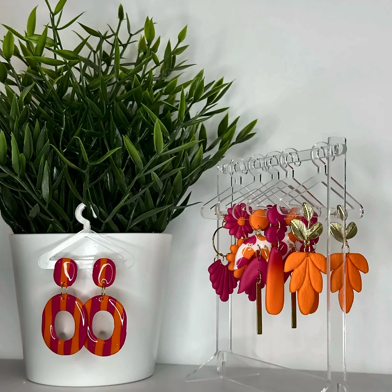 Boucles d’oreilles Collection Sunset été 2026 – bijou fait main en pâte polymère