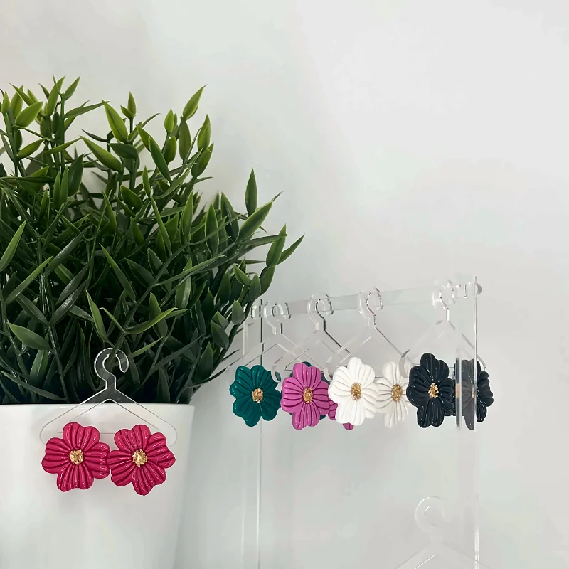 Boucles d’oreilles Iris Diverses couleurs – bijou fait main en pâte polymère
